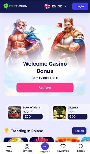 Fortunica online casino in United Kingdom